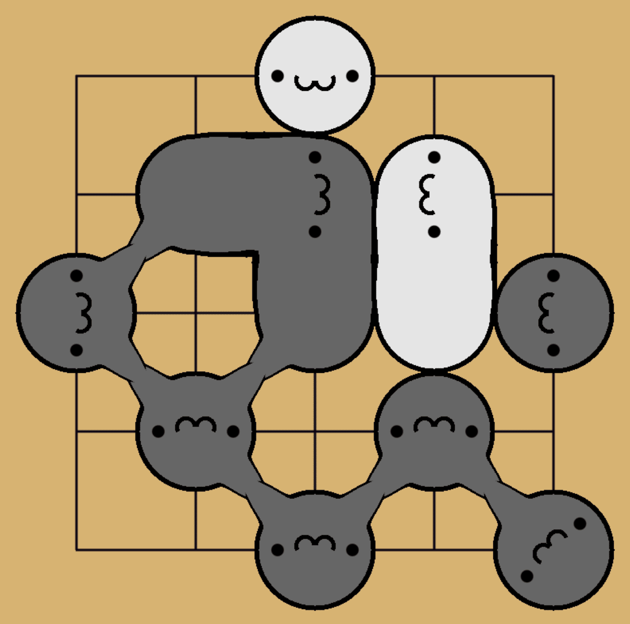 Tentacle links showing connected influence