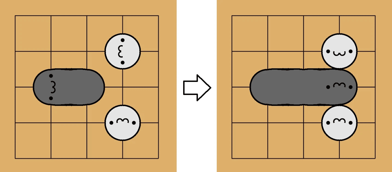 Blocking opponent stones from connecting